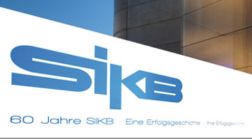 Öffentlichkeitsarbeit Schriftzug der SIKB an Fassade
